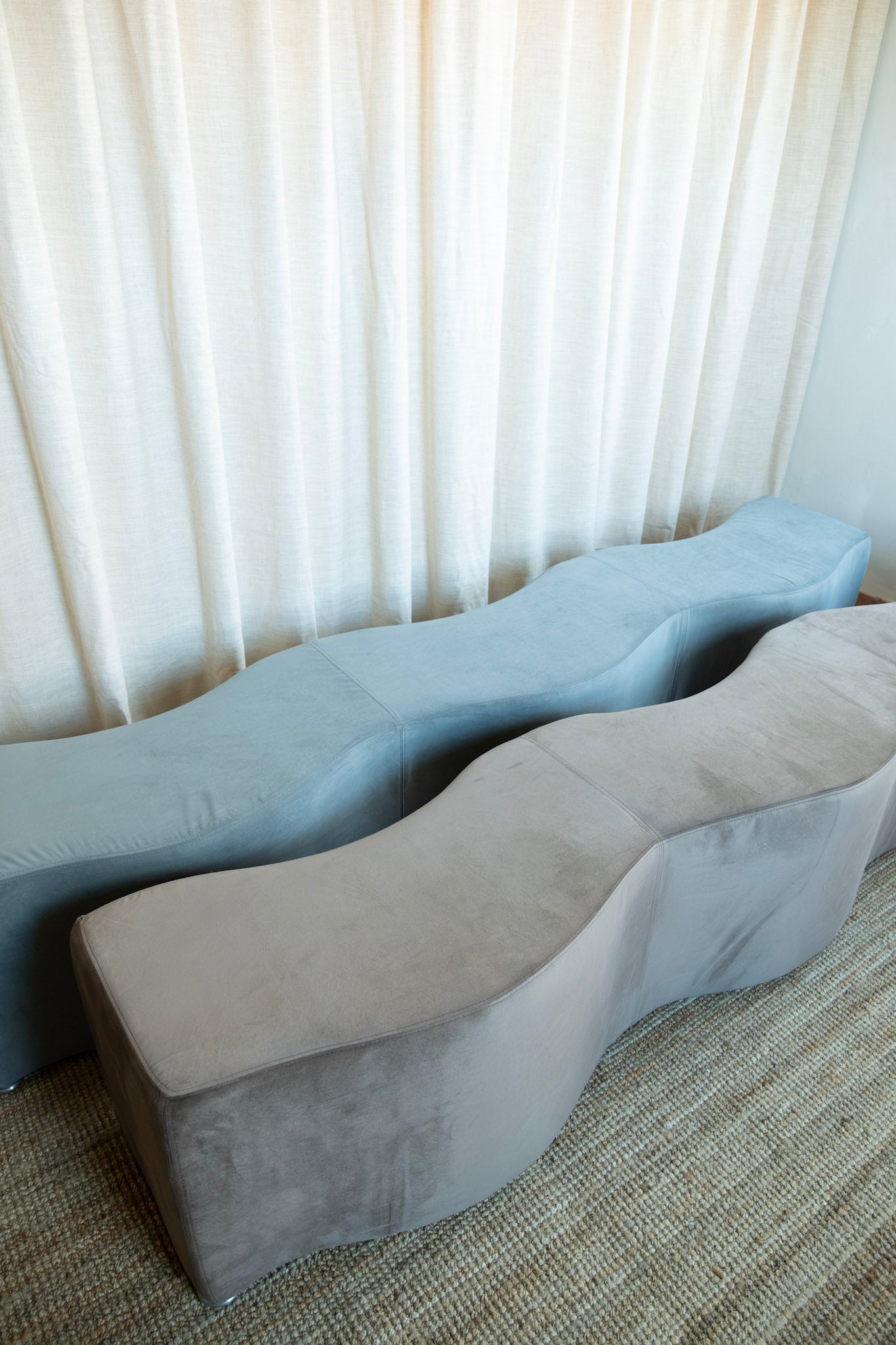 Post Modern Ripple Wave Bench by Laurinda Spear for Brayton International