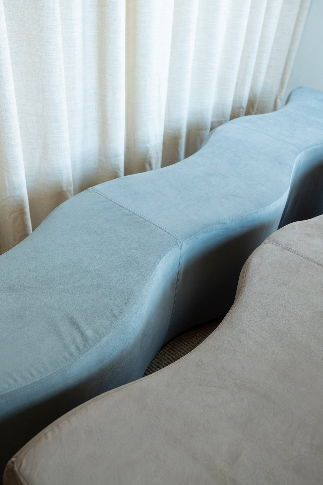 Post Modern Ripple Wave Bench by Laurinda Spear for Brayton International