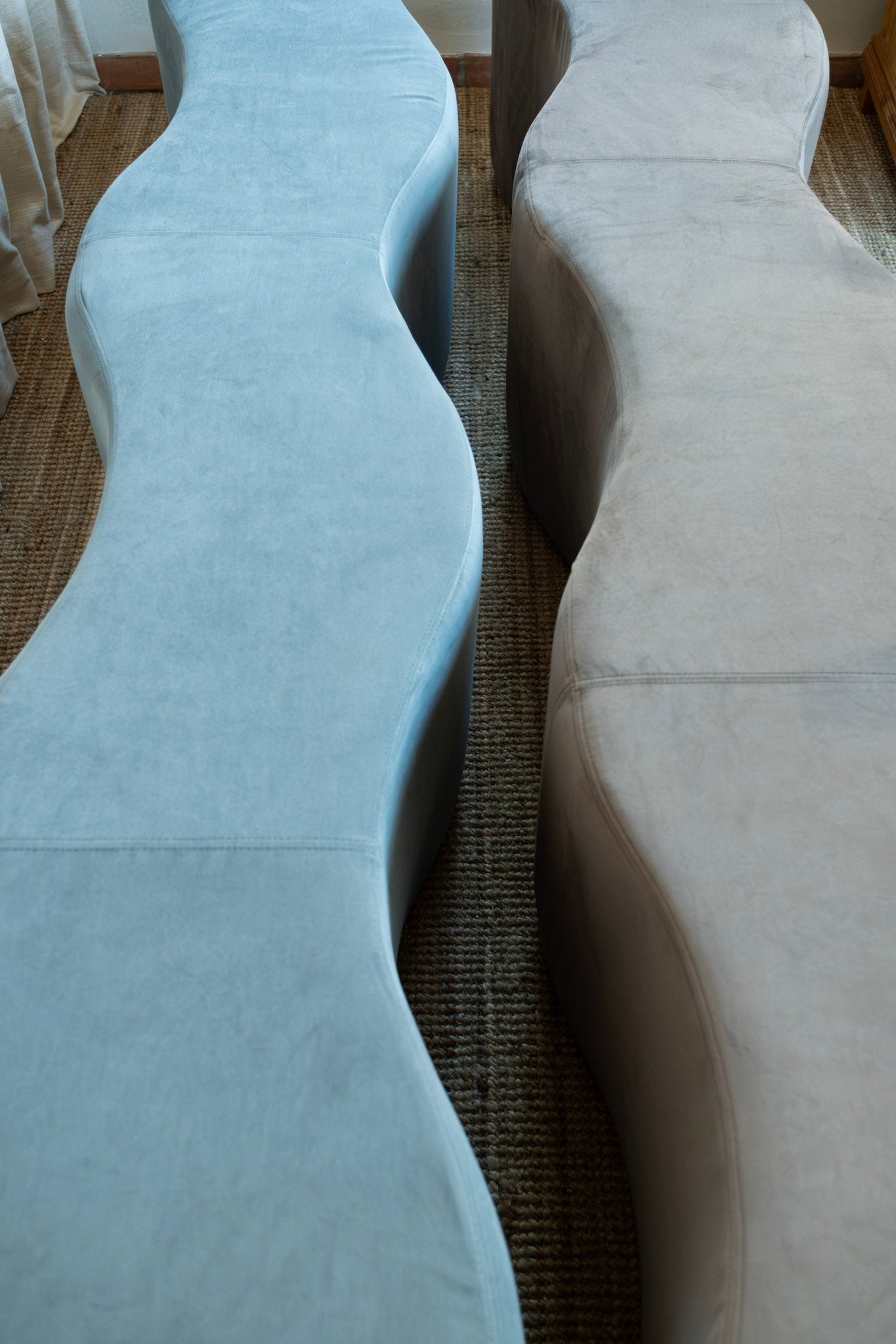 Post Modern Ripple Wave Bench by Laurinda Spear for Brayton International